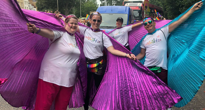 VisitBrighton team at the Brighton Pride Parade